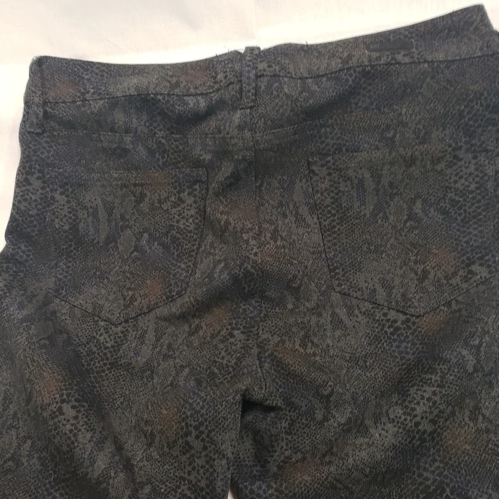 KUT from the Kloth Women Snakeskin Print Pants Size 12 Black Grey KP438MA4 - Picture 10 of 13